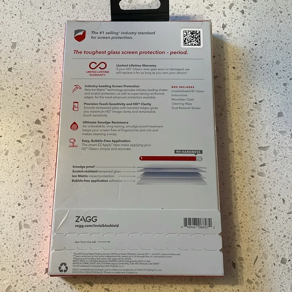 New! Invisible shield HD glass protector